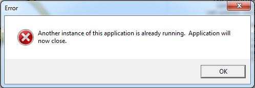 Windows Error An Instance Of This App Is Already Running PhotoSpring 